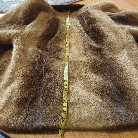 Sullivan Rollins Vintage Genuine Fur Collared Cape Style Coat Womens Size Medium - Picture 7 of 12